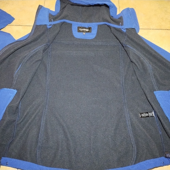 George Women's Olympian Blue Hooded Fall Jacket Coat Size XL - Picture 6 of 12